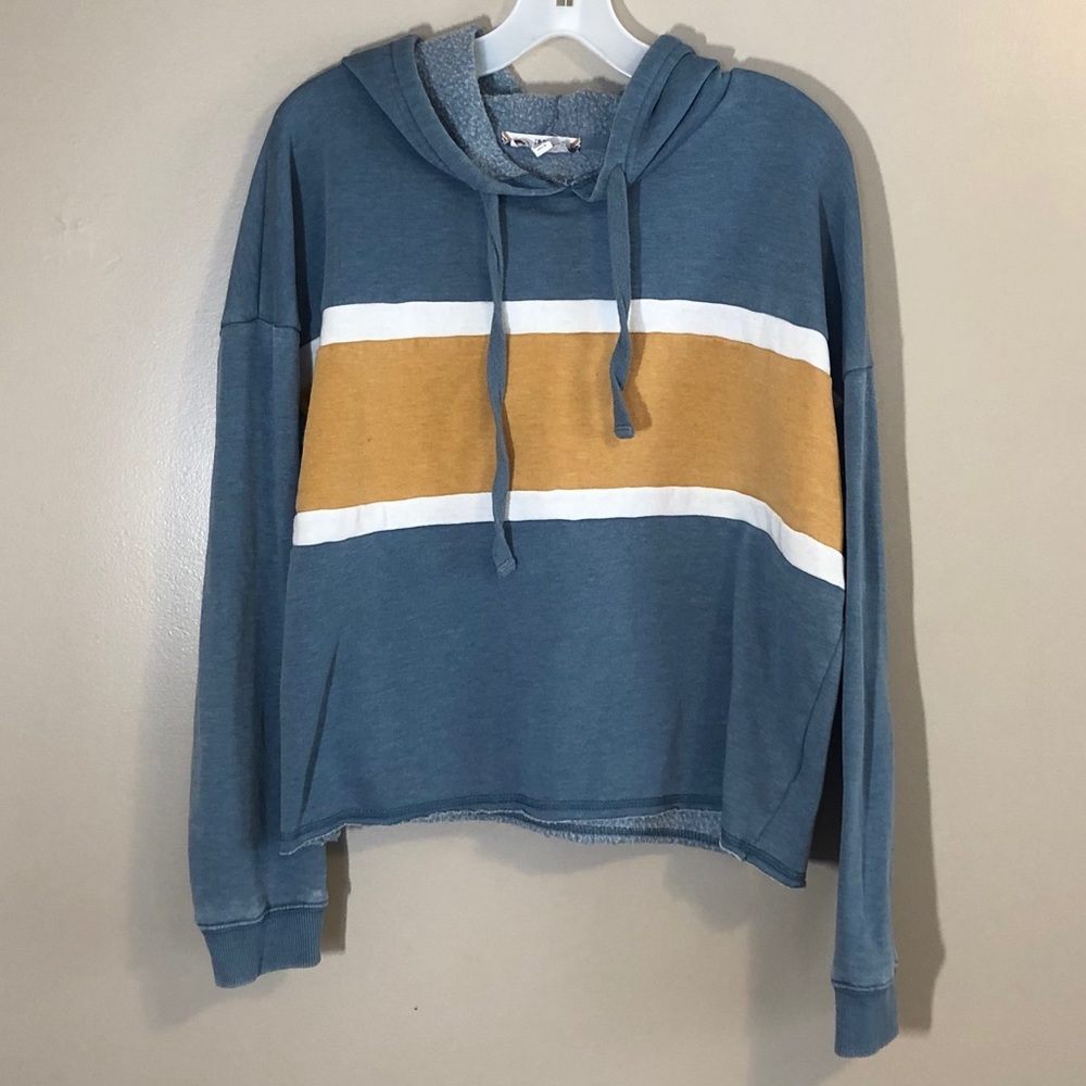 NWOT Cropped Color Block Sweatshirt